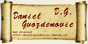 Daniel Gvozdenović vizit kartica